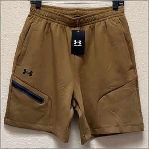 Under Armour Men’s Unstoppable Fleece Shorts Coyote Color -Size M